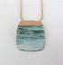 Textured Enamel and Copper White and Blue Pendant by 830 Degrees_Just Makers