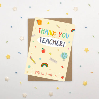 Thank You Teacher Card - Scribble &amp; Print Co_Just Makers