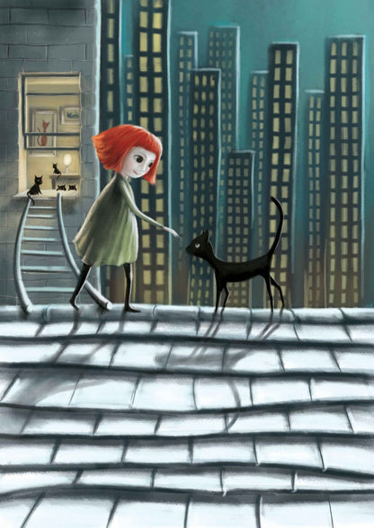 The Cat Collector Greeting Card - Demelsa Haughton_Just Makers