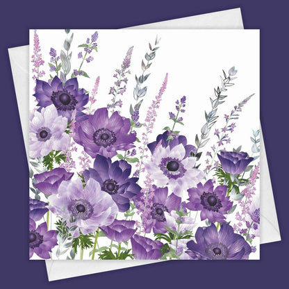 The Morning Anemone Patch Greeting Card by Fiona Calder - Just Makers Fiona Calder Designs
