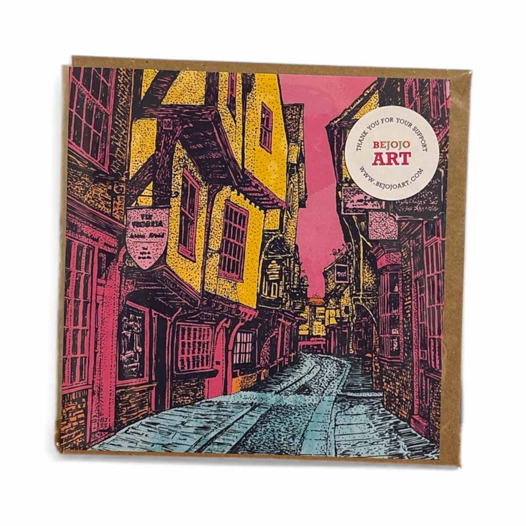 The Shambles Greeting Card - Bejojo Art - Just Makers Bejojo Art