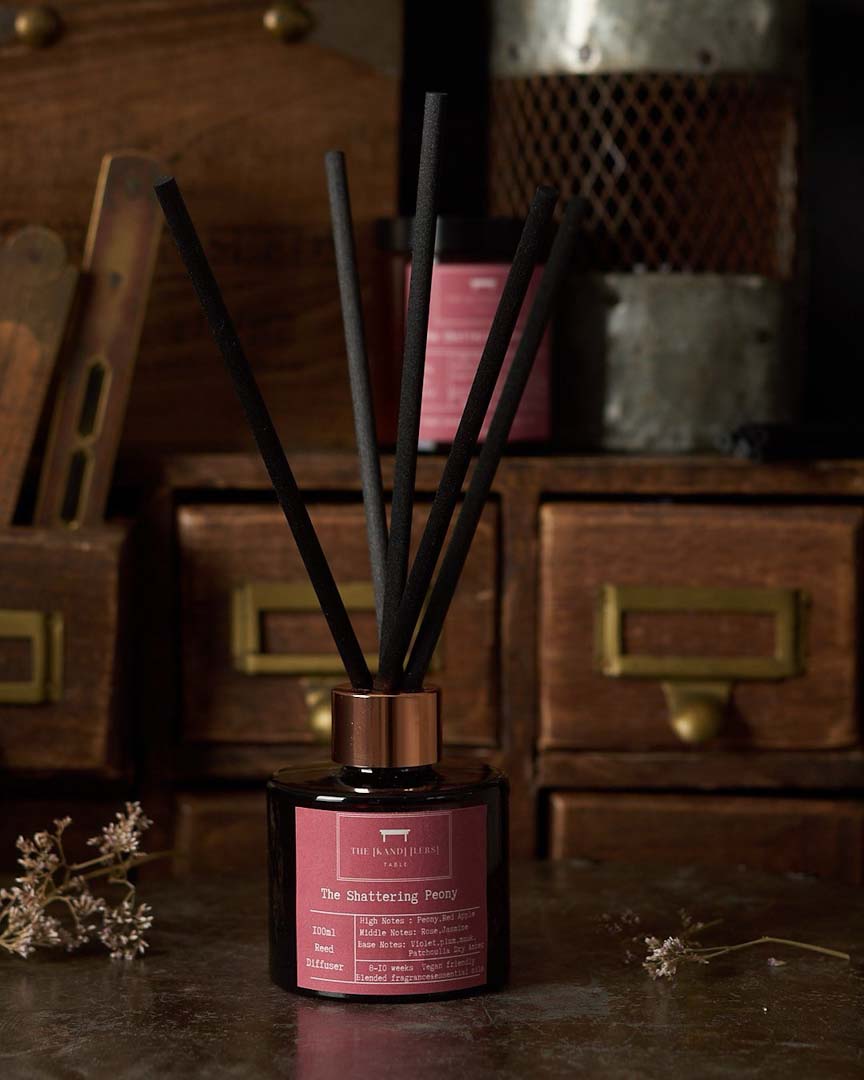The Shattering Peony Diffuser by The Kandlers Table_Just Makers