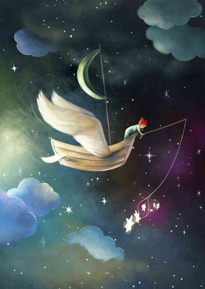 The Star Collector Greeting Card - Demelsa Haughton_Just Makers