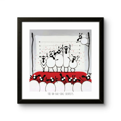 The Un-Ewe-Sual Suspects 10&quot; Print - Mervyn Tay Art_Just Makers