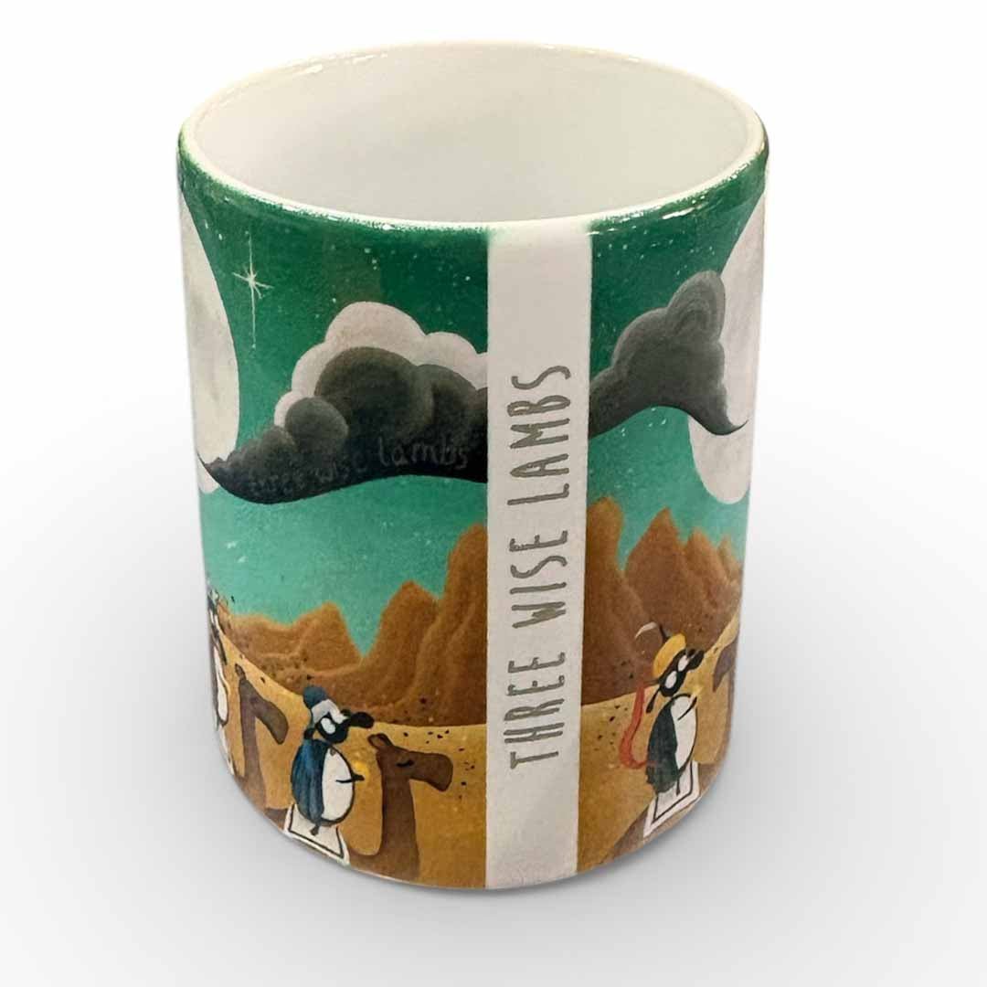 Three Wise Lambs Ceramic Mug - Mervyn Tay Art - Just Makers Mervyn Tay Art