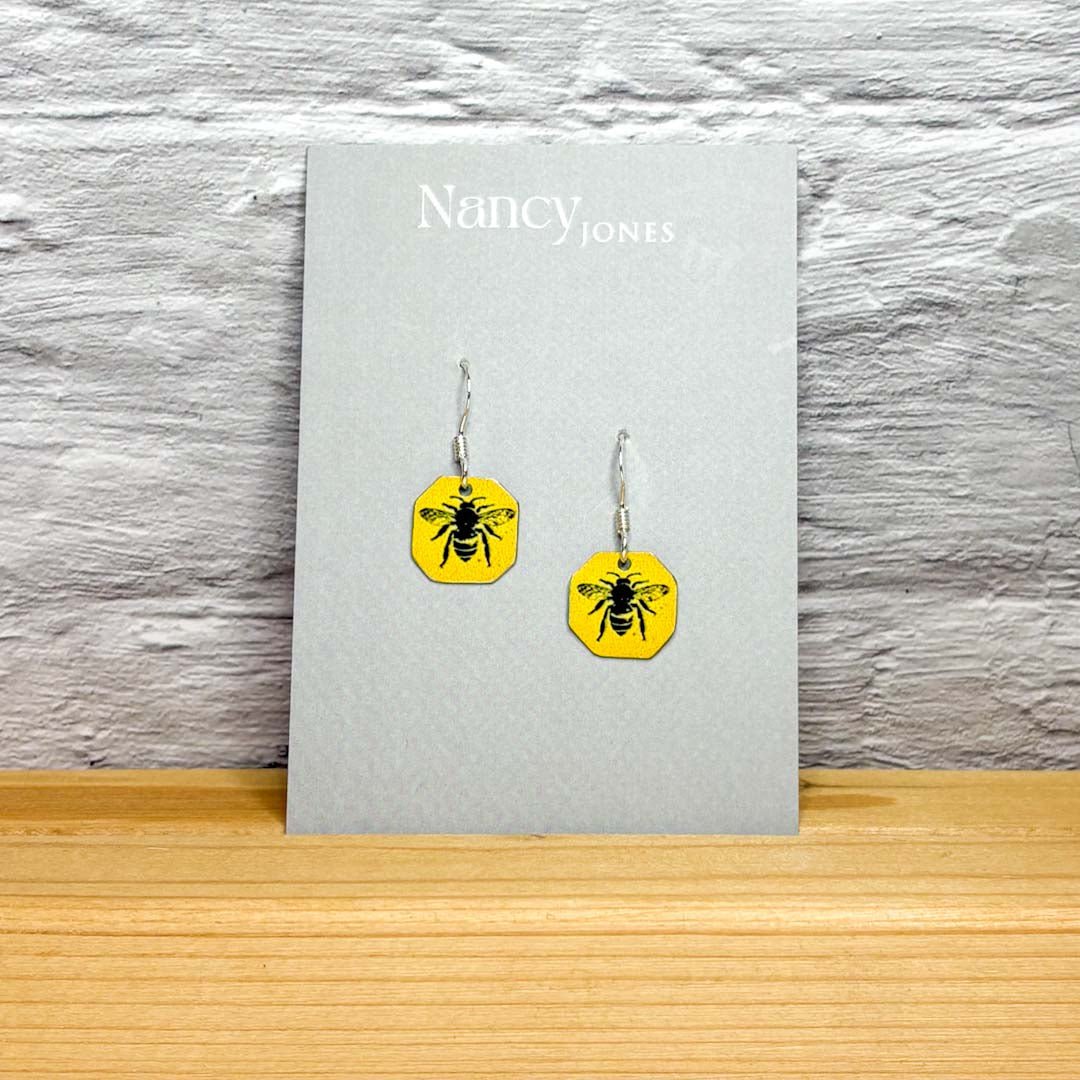 Tiny Bees Earrings - Nancy Jones - Just Makers Nancy Jones Jewellery