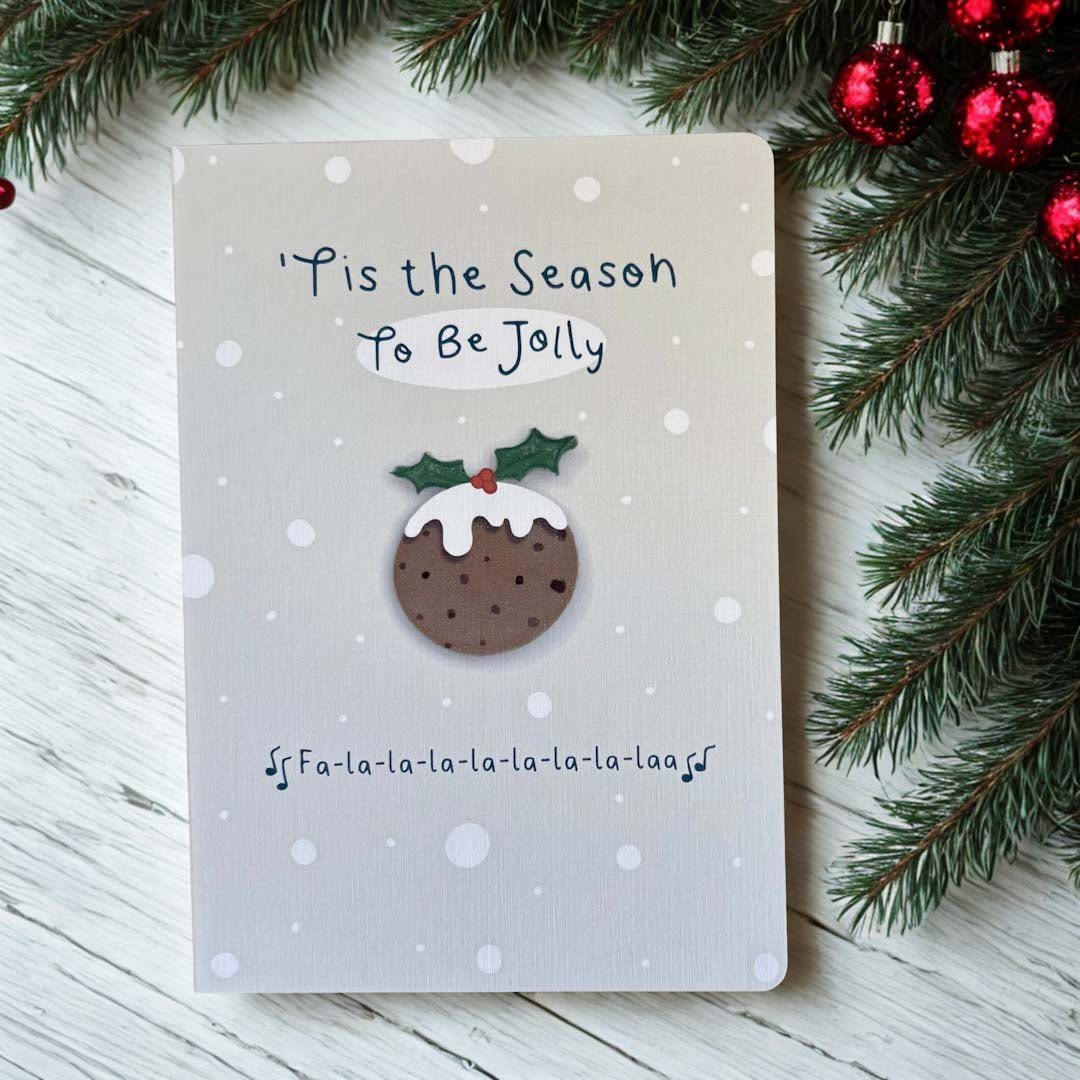 Tis the Season Pudding Card - Scribble &amp; Print Co - Just Makers Rachel of Scribble &amp; Print Co