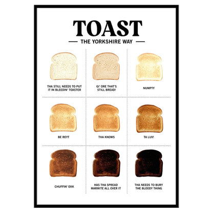 Toast the Yorkshire Way A4 Print - The Yorkshire Print Company_Just Makers