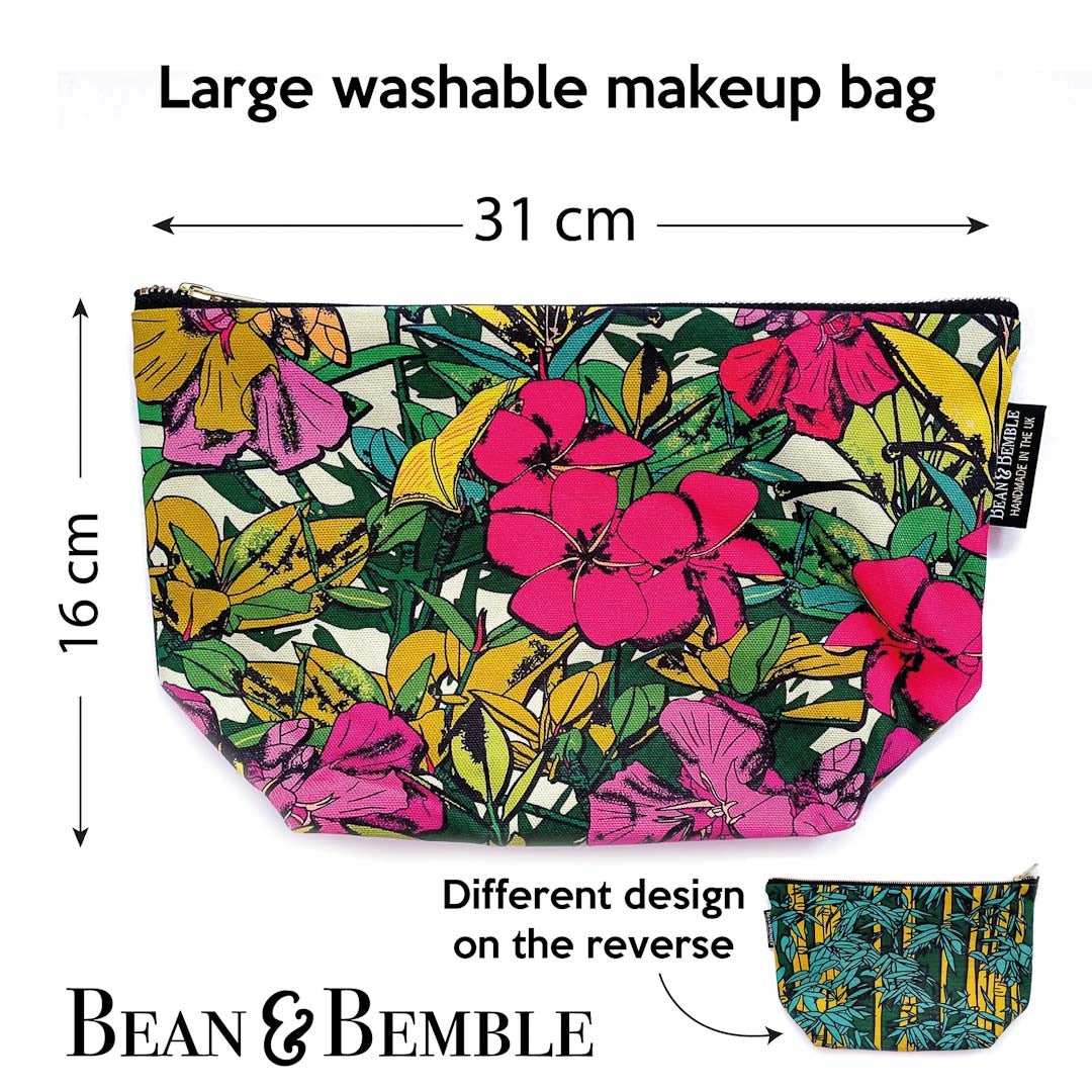 Tropical Bamboo Cosmetic Bag by Bean and Bemble_Just Makers