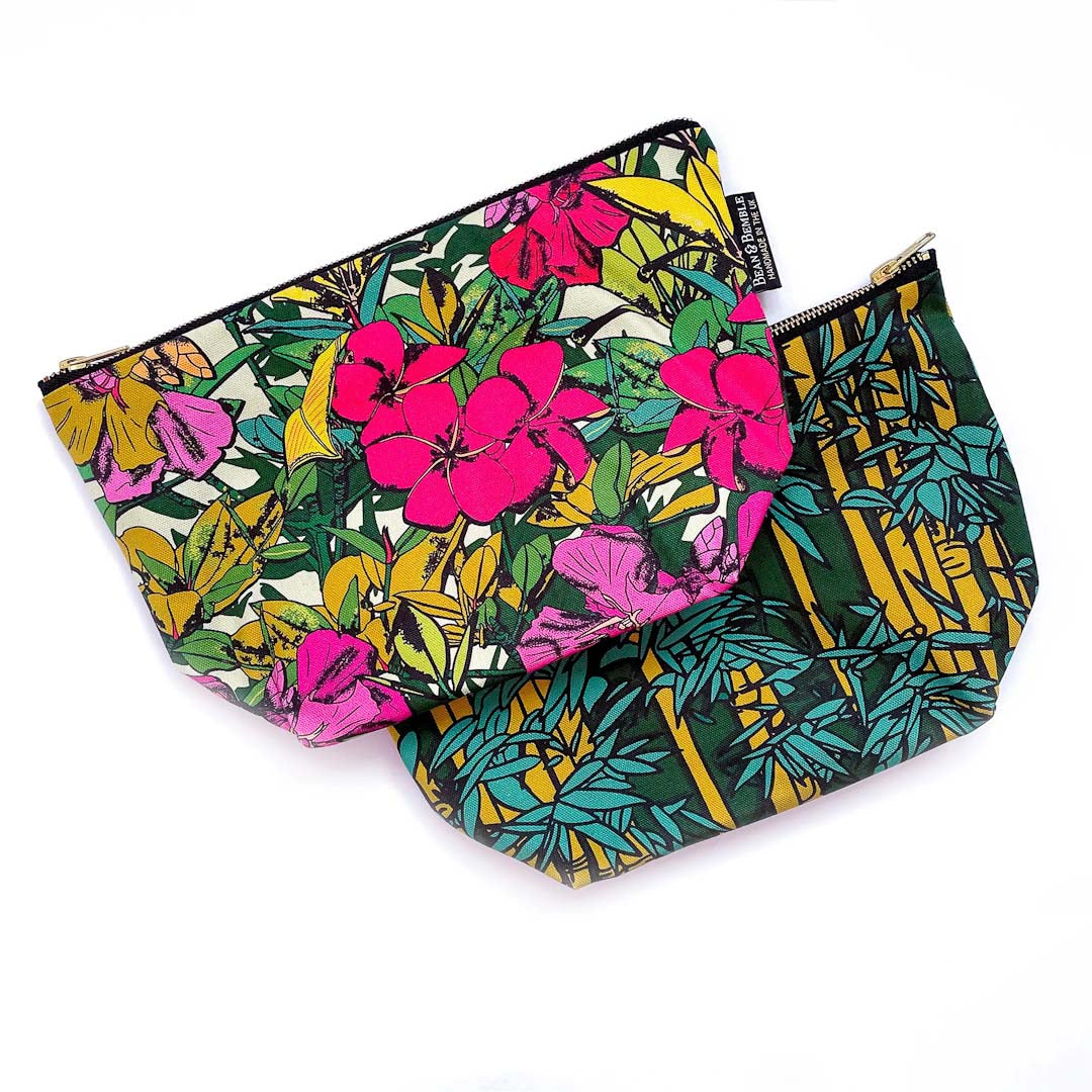 Tropical Bamboo Cosmetic Bag by Bean and Bemble_Just Makers