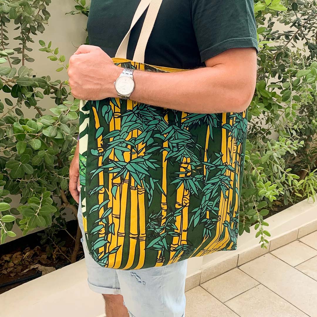 Tropical Reversible Tote Bag by Bean and Bemble_Just Makers