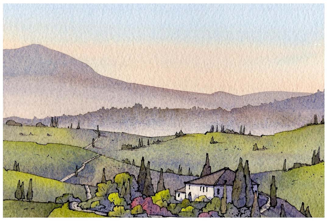Tuscany A4 Mounted Print - Matty Burnham_Just Makers