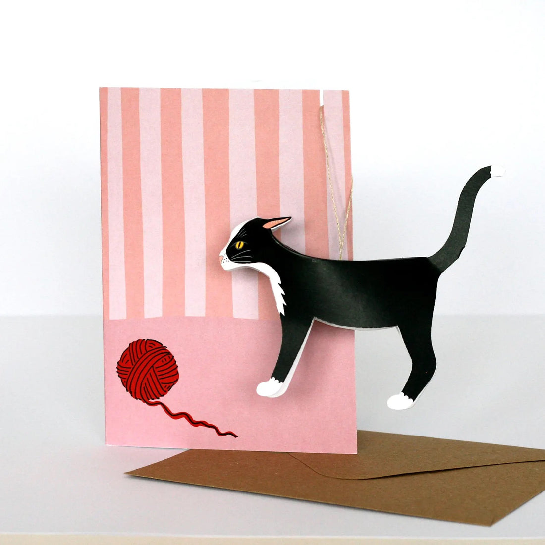 Tuxedo Cat Pop-Up 3D Card &amp; Decoration_Just Makers