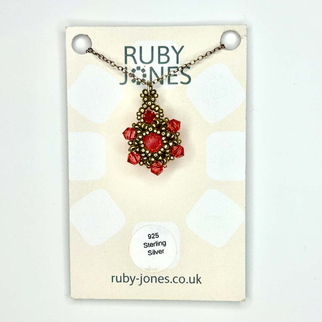 Twin Chaton Pendant Necklace - Ruby Jones_Just Makers