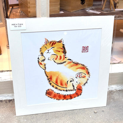 Unframed Cat Art Print - Su Yao_Just Makers