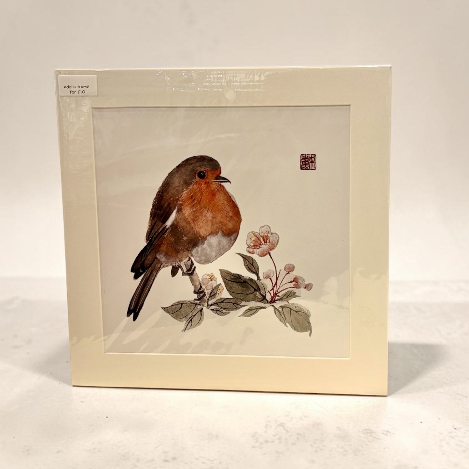 Unframed Robin Crabapple Blossom Art Print - Su Yao_Just makers