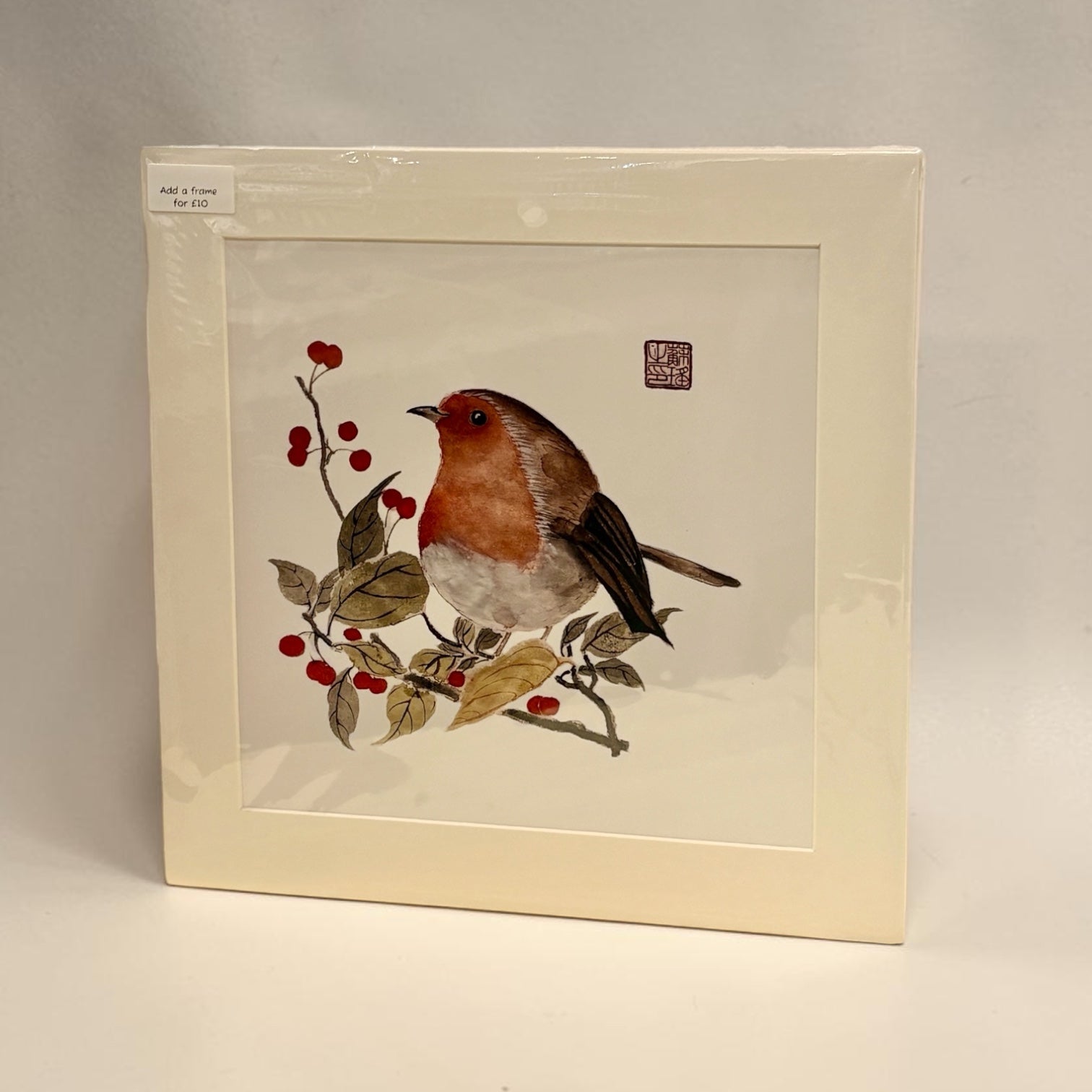 Unframed Robin on a Crabapple Tree Art Print - Su Yao_Just Makers