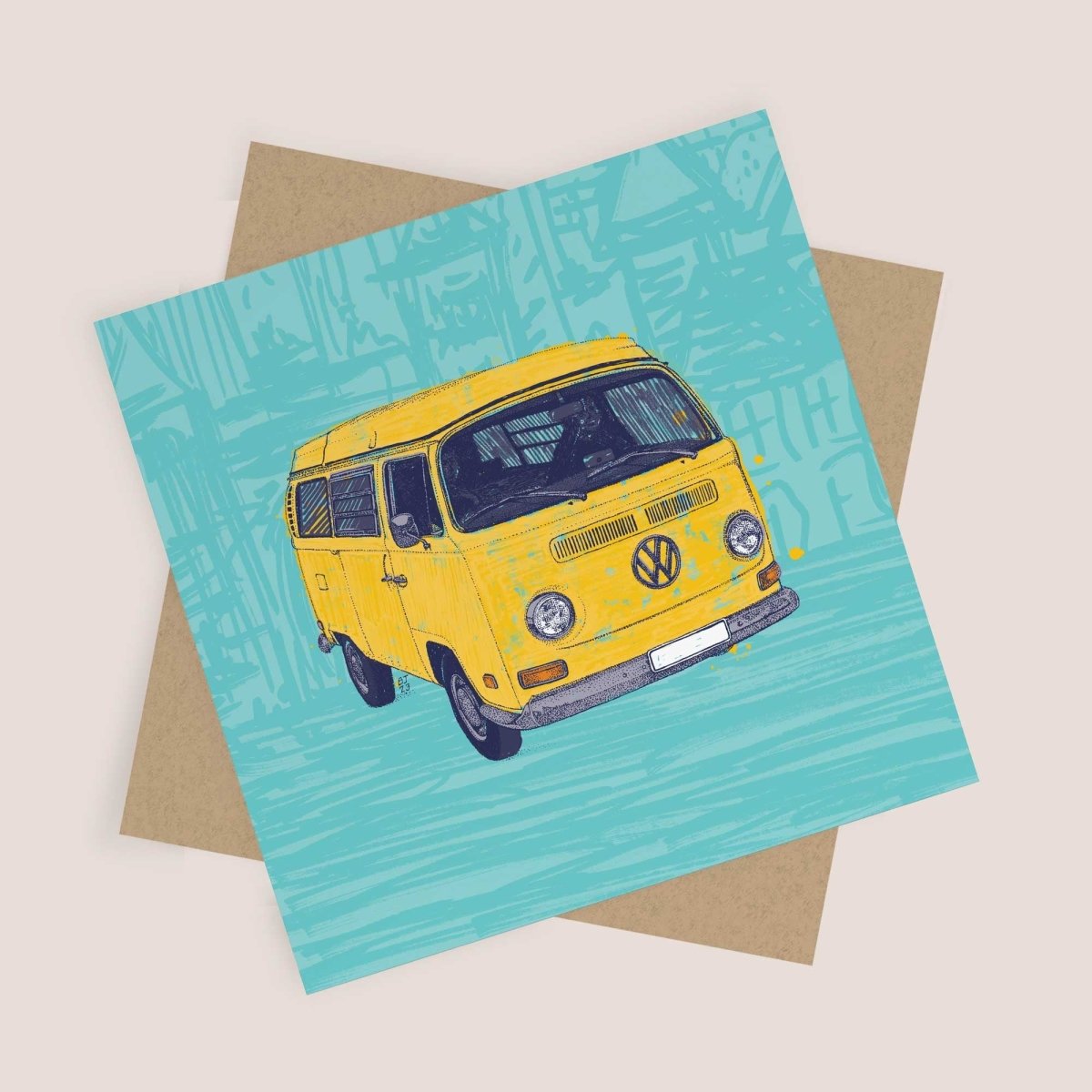 Vintage Camper Greeting Card - Bejojo Art - Just Makers Bejojo Art