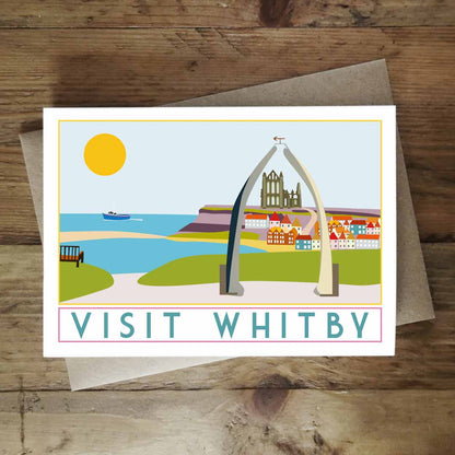 Visit Whitby Greeting Card - Sweetpea and Rascal_Just Makers