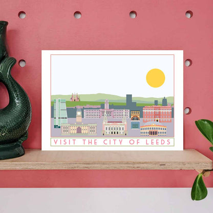 Visit the City of Leeds A4 Print - Sweetpea and Rascal_Just Makers