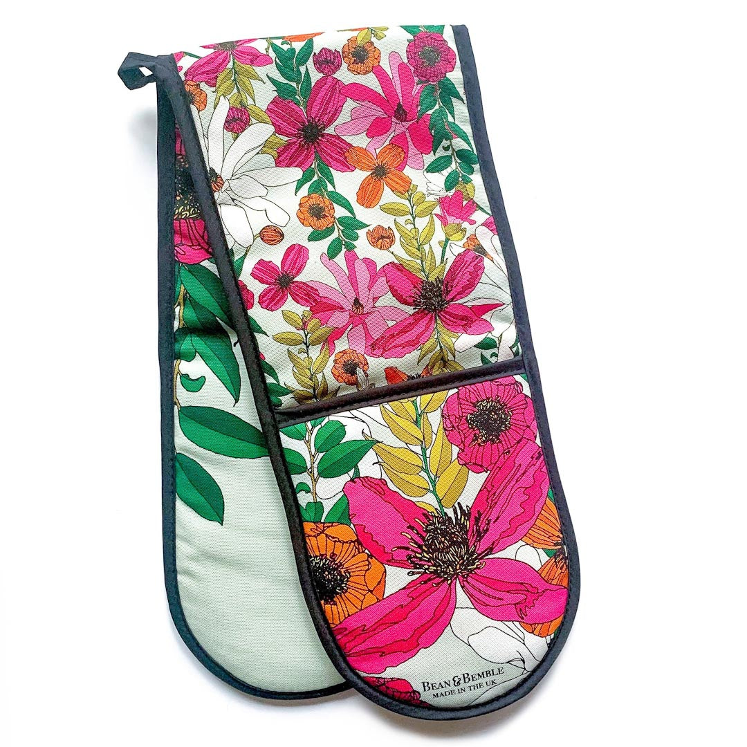 Vivid Garden Bloom Oven Glove by Bean and Bemble_Just Makers