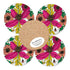 Vivid Garden Blooms Set of Four Coasters - Bean and Bemble_Just Makers