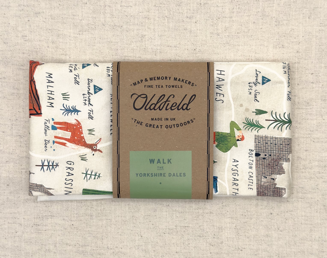 Walk the Yorkshire Dales Tea Towel - Oldfield Design Co_Just Makers