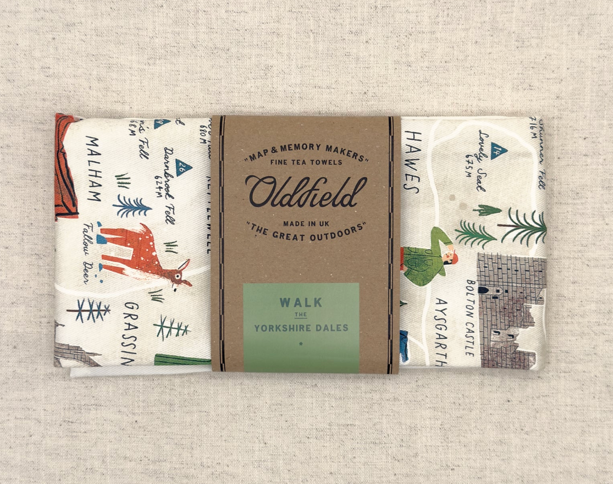 Walk the Yorkshire Dales Tea Towel - Oldfield Design Co_Just Makers