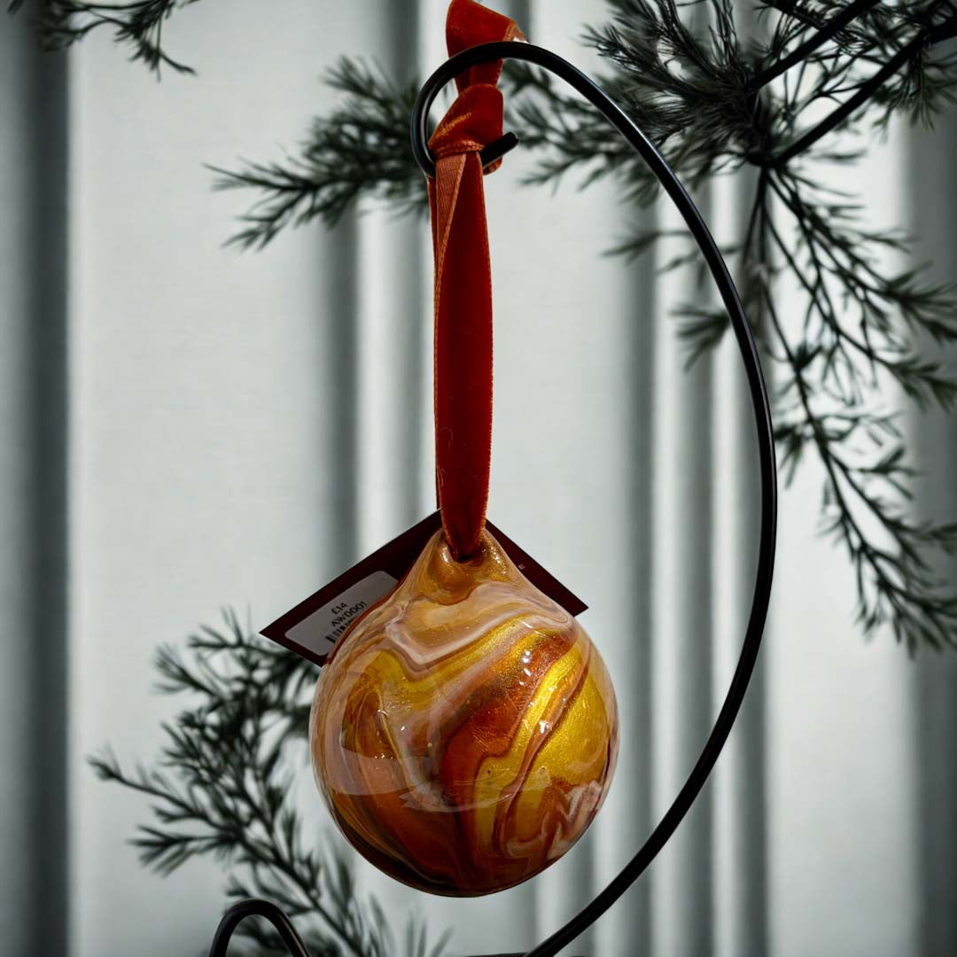 Warm Cinnamon Ceramic Bauble - Ashleigh Weller_Just Makers