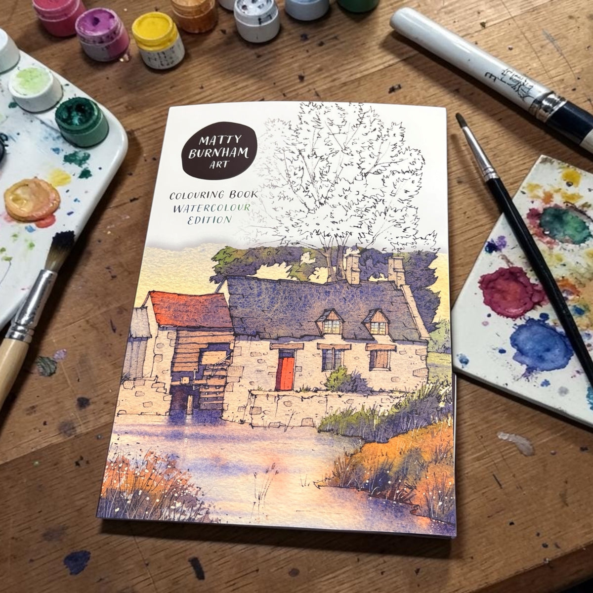 Watercolour Colouring Pack - Matty Burnham - Just Makers Matty Burnham