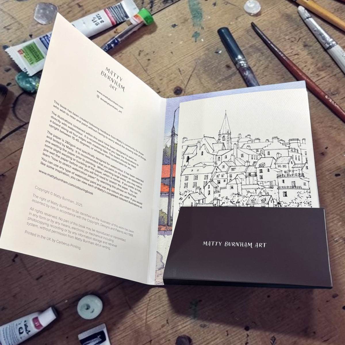 Watercolour Colouring Pack - Matty Burnham - Just Makers Matty Burnham