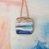 Watercolour Enamel on Textured Copper Pendant - 830 Degrees_Just Makers