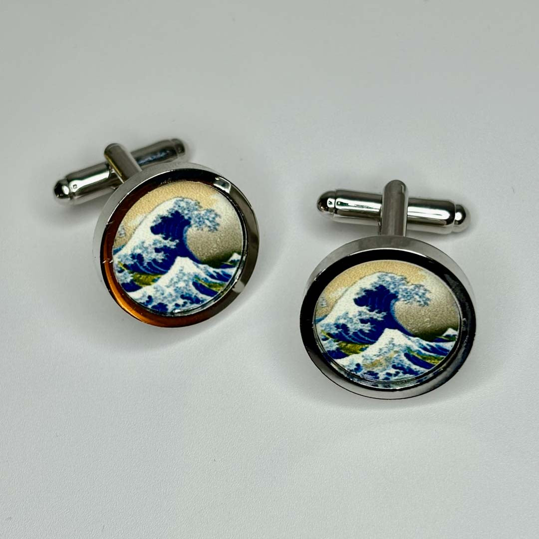 Waves Cufflinks - Nancy Jones_Just Makers