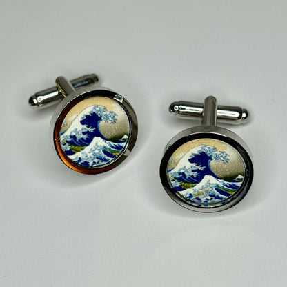 Waves Cufflinks - Nancy Jones_Just Makers