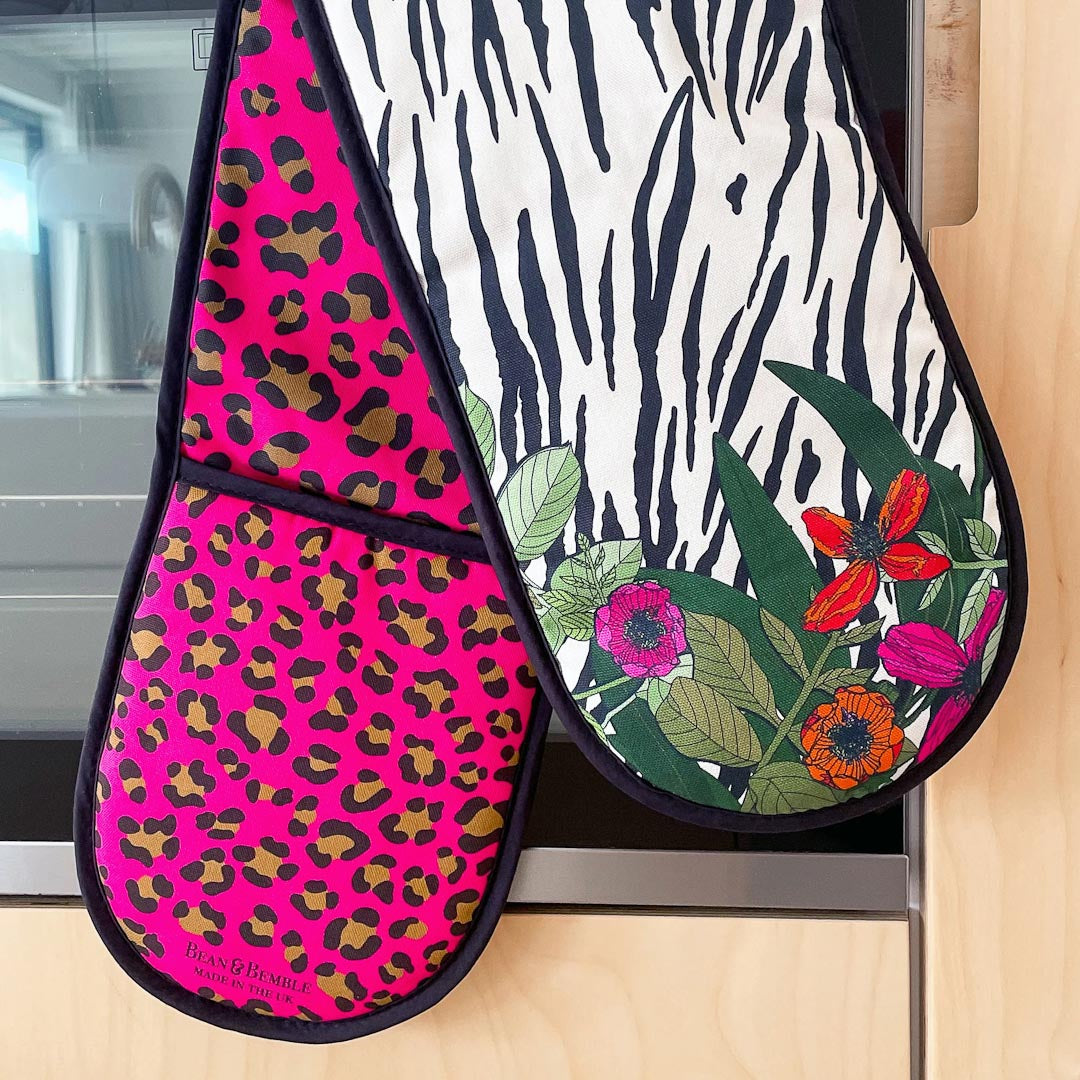 Wild Cat Print Oven Glove by Bean and Bemble_Just Makers