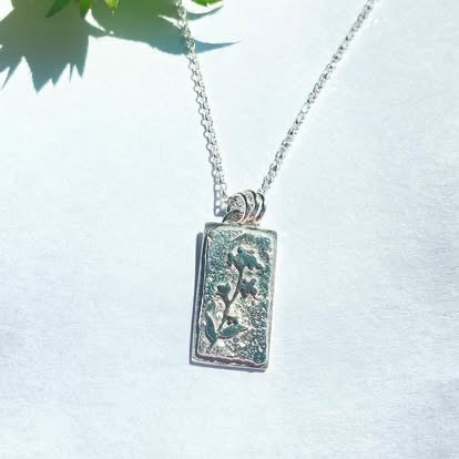 Wild Flowers Rectangular Pendant 67 - Frances Greenwood