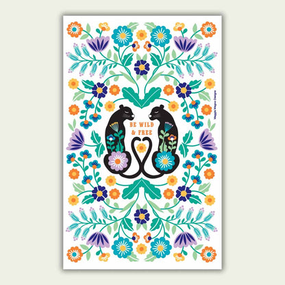 Wild and Free Tea Towel - Maggie Magoo Designs_Just Makers