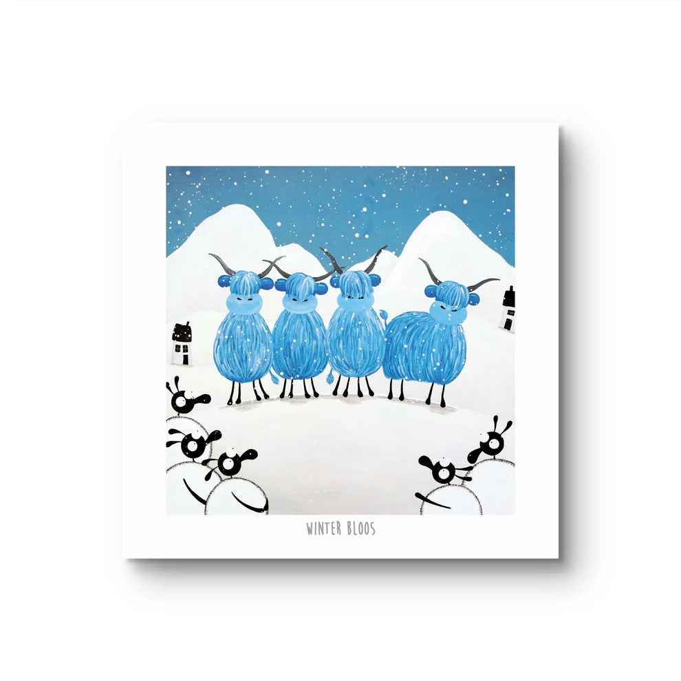 Winter Bloos 10&quot; Print - Mervyn Tay Art