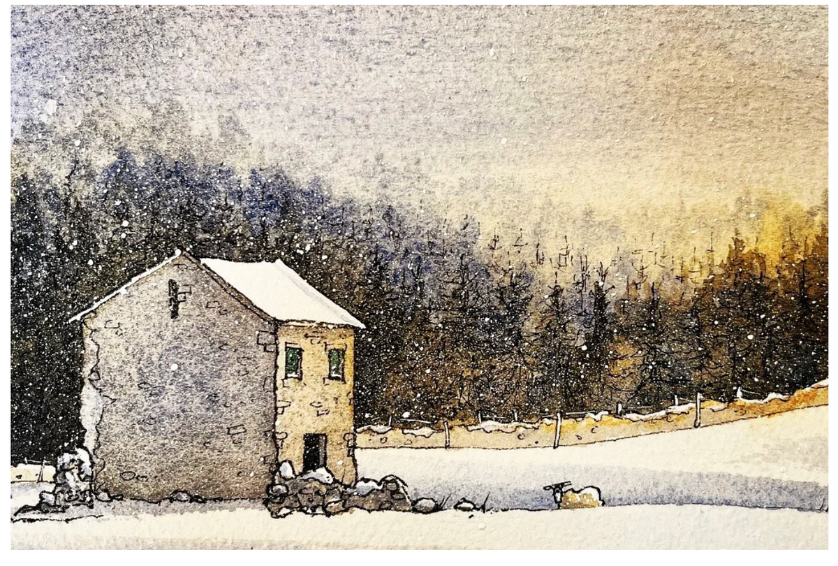 Winter Dales A5 Mounted Print - Matty Burnham_Just Makers