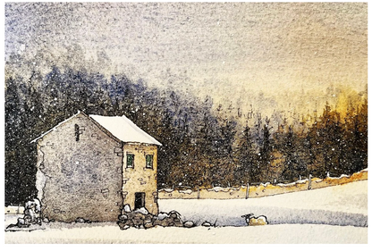 Winter Dales A5 Mounted Print - Matty Burnham_Just Makers