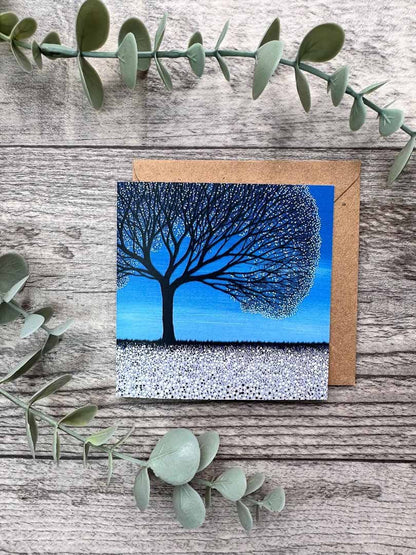 Winter Tree Mini Card - Sarah Jane Nicholls - Just Makers Sarah Jane Nicholls
