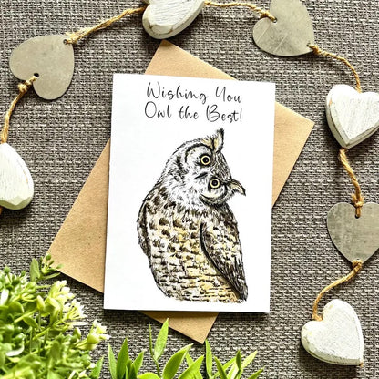 Wishing You Owl The Best Greeting Card - HD Designs_Just Makers