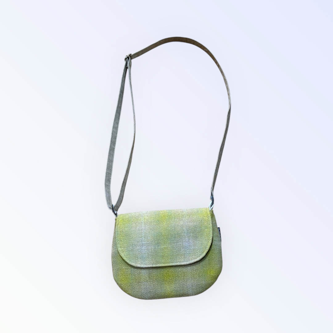 Yellow 100% Wool Crescent Handbag - Amanda Scott_Just Makers