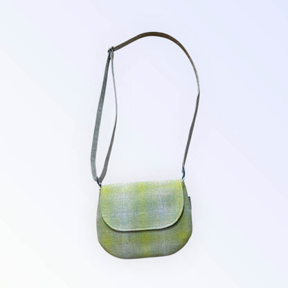 Yellow 100% Wool Crescent Handbag - Amanda Scott_Just Makers