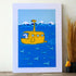 Yellow Submarine Sprocket A4 Print - Sarah Westwood Illustrator_Just Makers