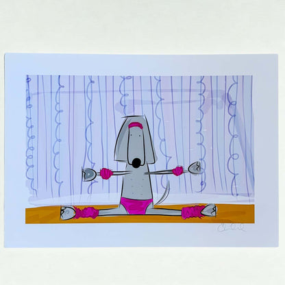 Yoga Sprocket A4 Print - Sarah Westwood Illustrator_Just Makers