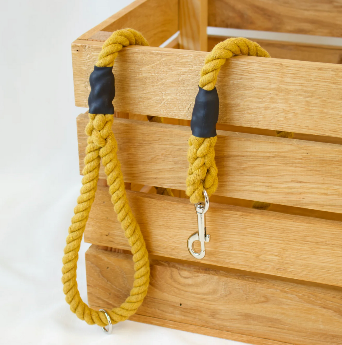 York Gold Cotton Rope Dog Lead_Just Makers