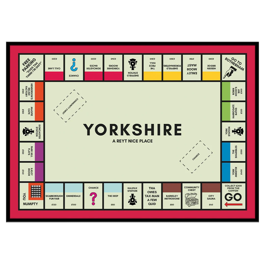 Yorkshire-opoly A3 Print - The Yorkshire Print Company_Just Makers