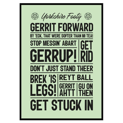 Yorkshire Footy A4 Print - The Yorkshire Print Company_Just Makers