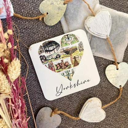 Yorkshire Heart Coaster - HD Designs_Just Makers